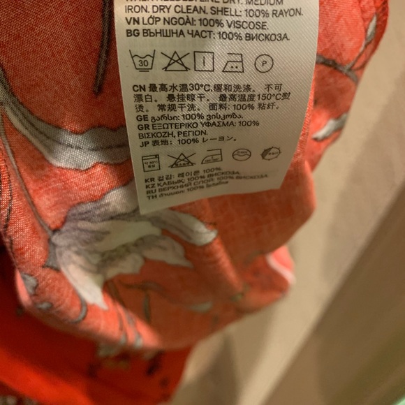 Orange Floral Viscose Maternity Dress - Picture 8 of 8